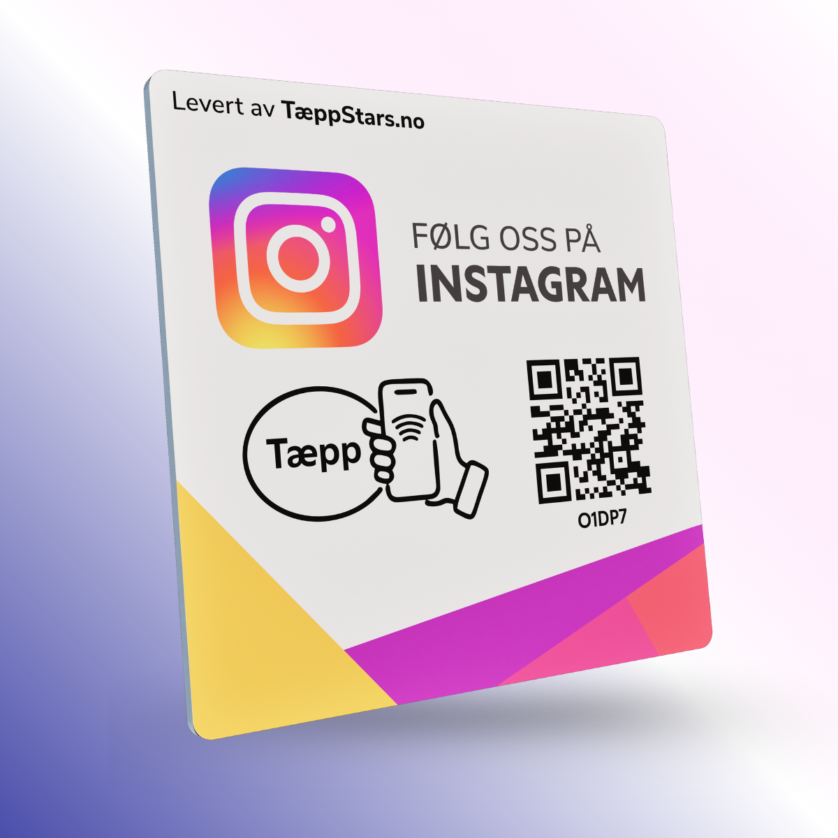 Tæppstars - Instagram skilt